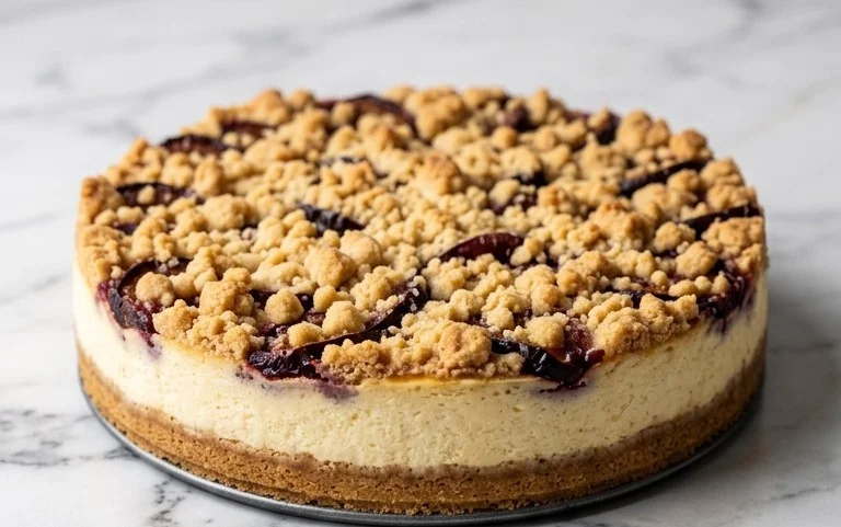 Zwetschgen-Käsekuchen mit Streusel: Einfaches Rezept